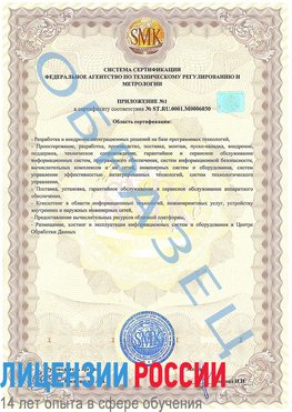 Образец сертификата соответствия (приложение) Дмитров Сертификат ISO 27001